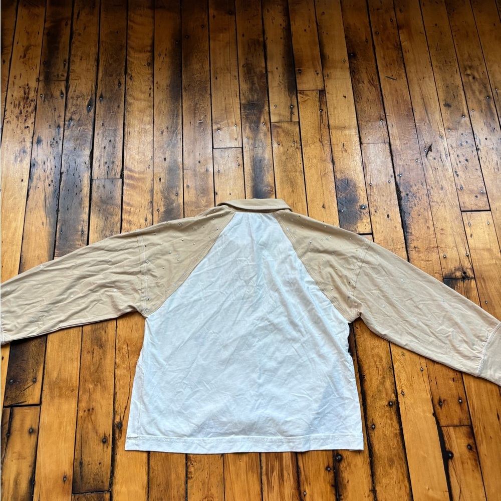 Anthropologie Pilcro Women’s Medium Long Sleeve Stardust Graphic Henley Knit Top - Picture 6 of 10